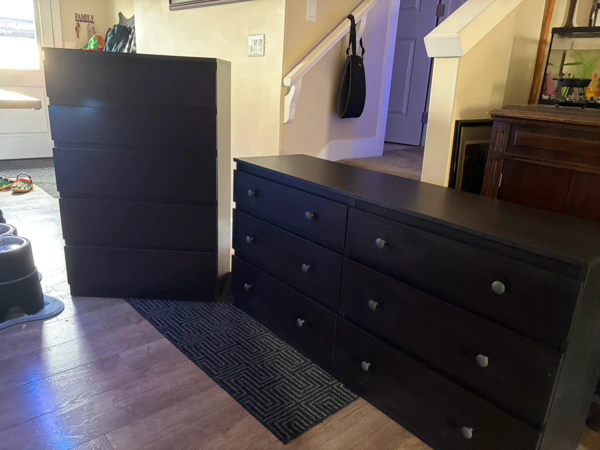 Black 6-Drawer Dresser - photo 3