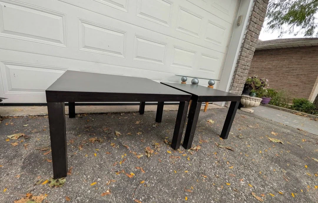 Set of Two Black Side Tables