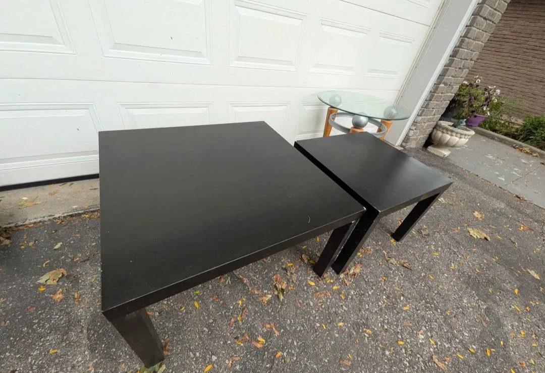 Set of Two Black Side Tables - photo 3