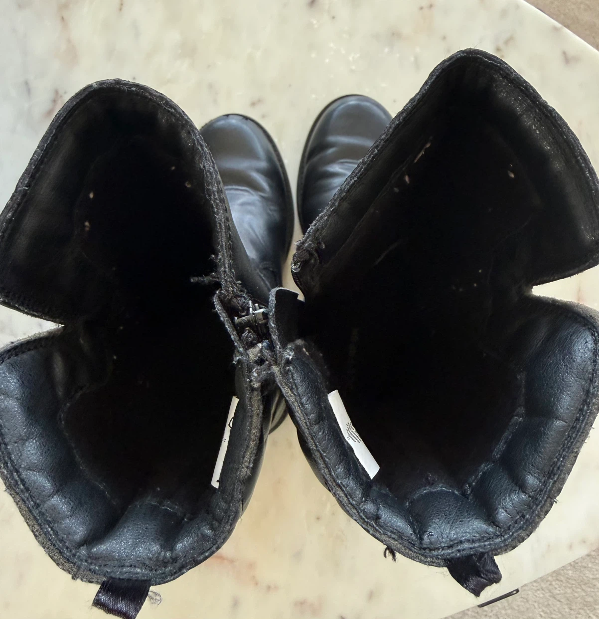 Black Quilted Boots Size 13 - photo 4
