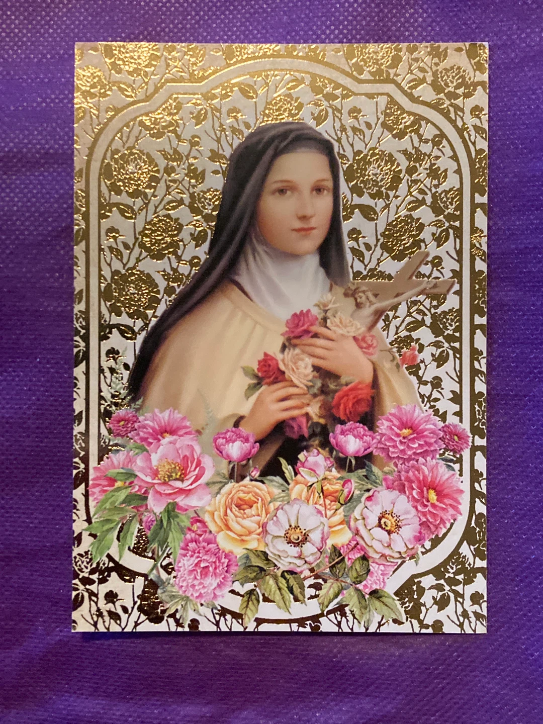 Saint Therese of Lisieux Prayer Card