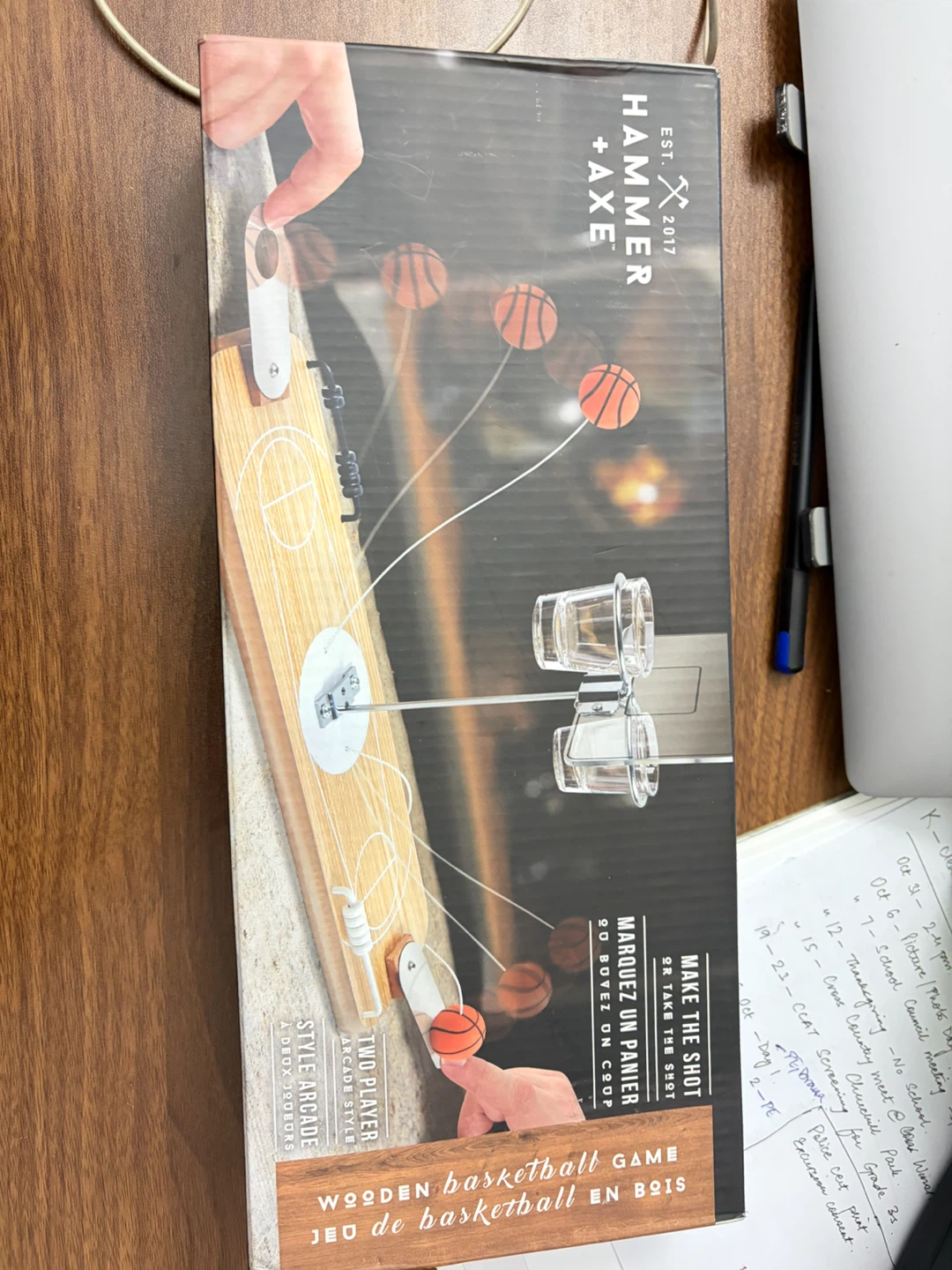[BNIB] Hammer + Axe Wooden Basketball Game