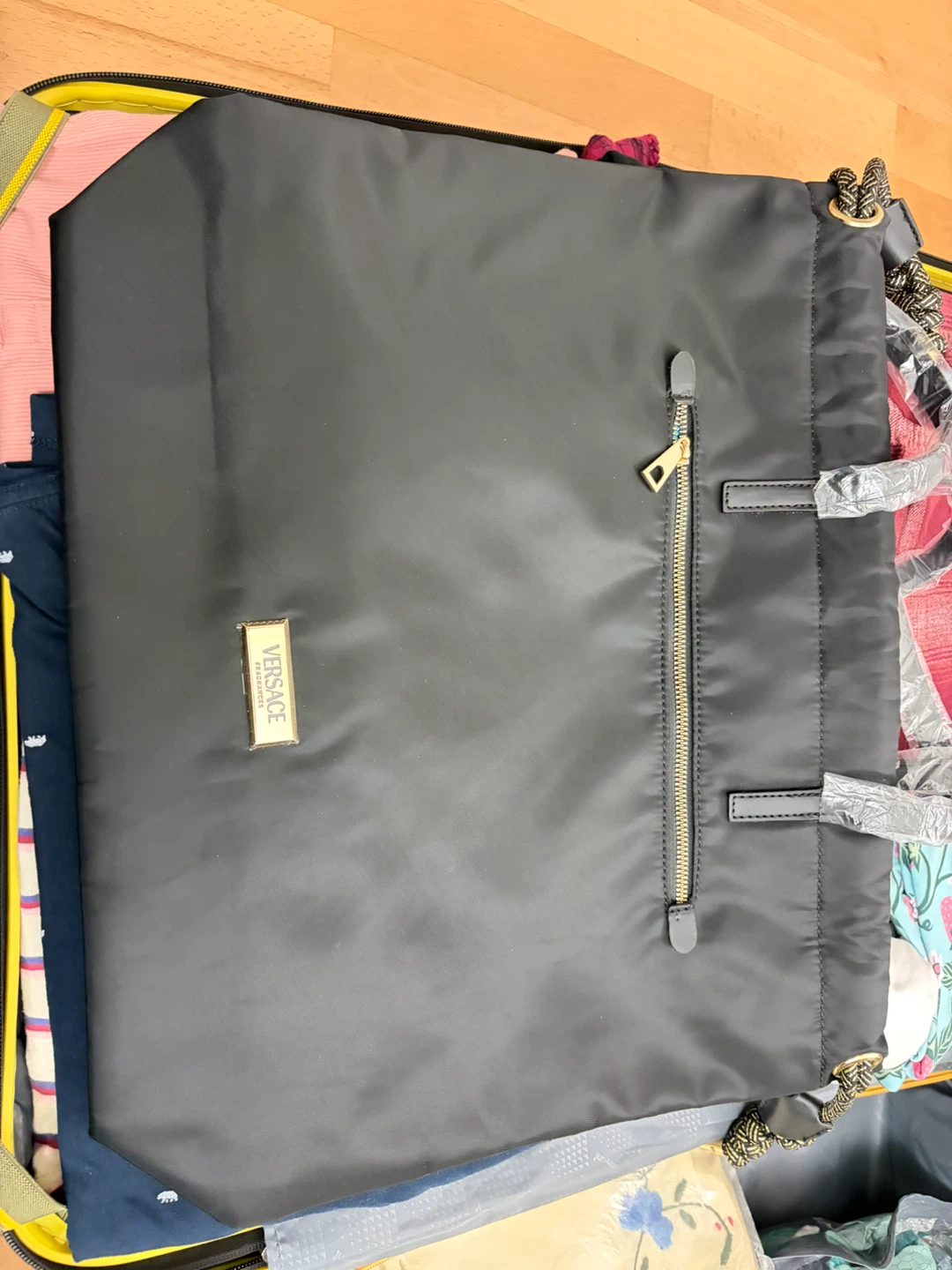Versace Fragrances Black Tote Bag