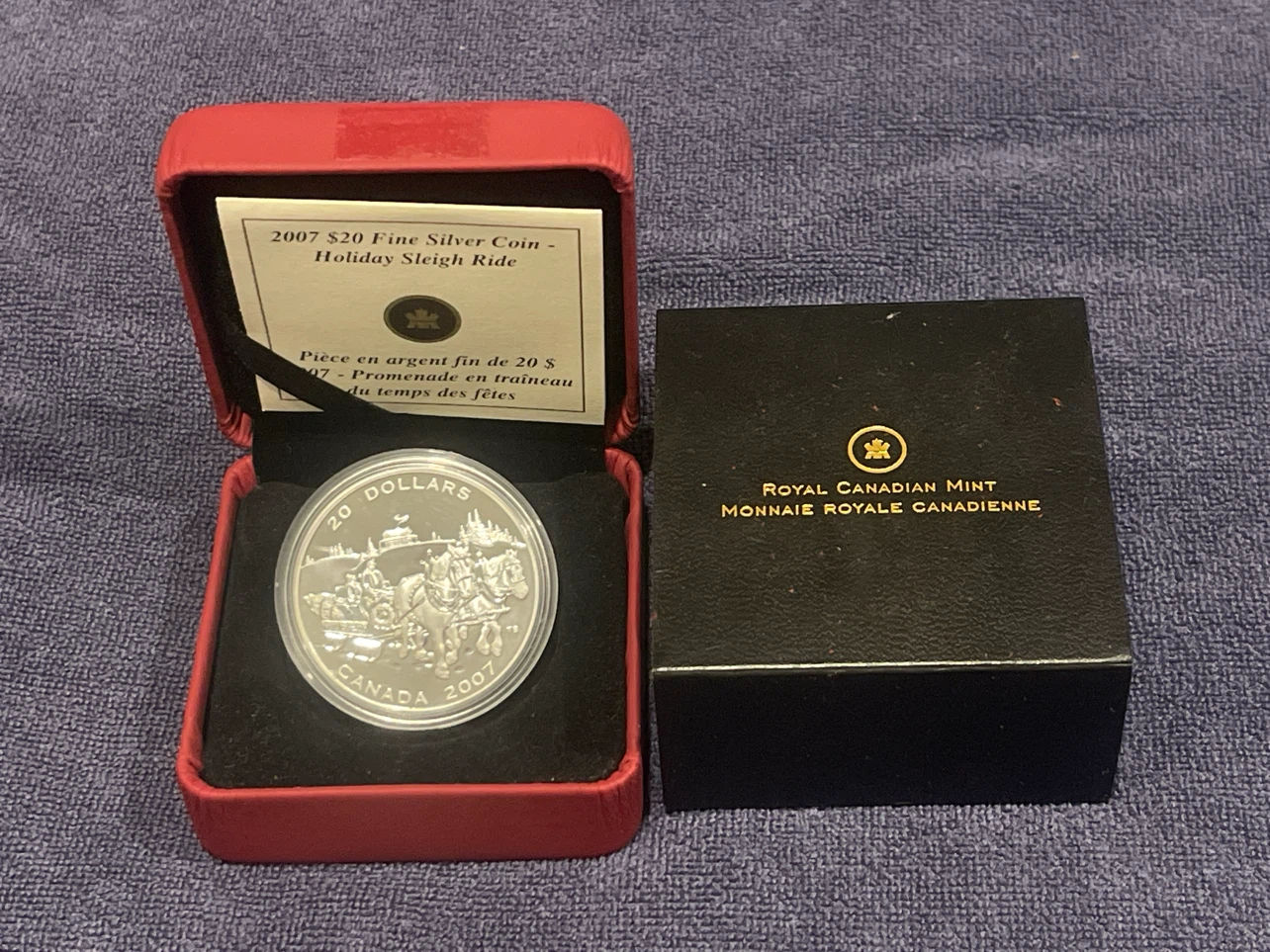 2007 $20 Fine Silver Coin - Holiday Sleigh Ride - photo 2