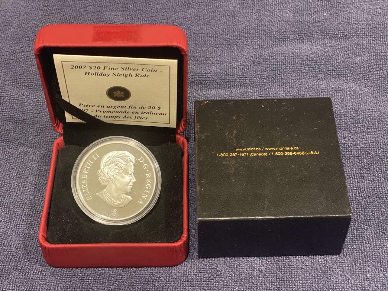 2007 $20 Fine Silver Coin - Holiday Sleigh Ride - photo 3