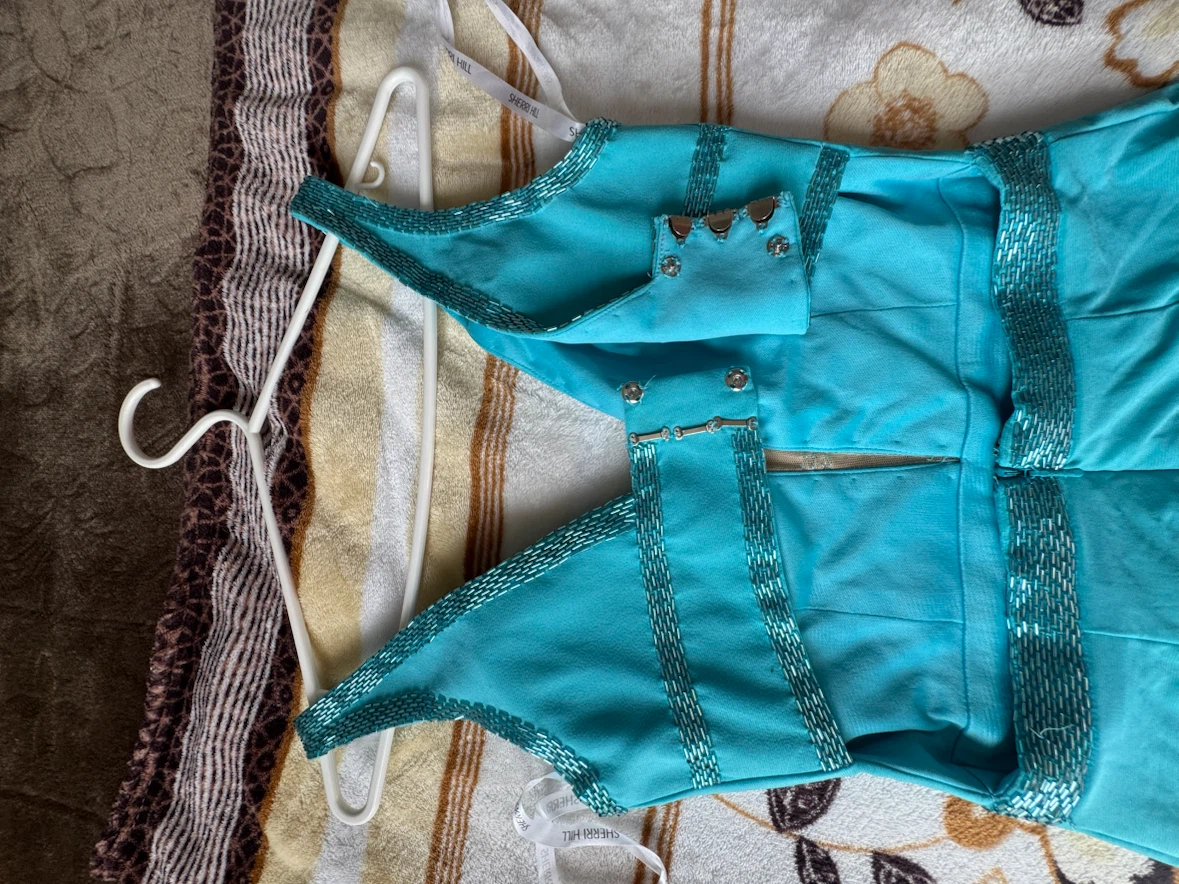 Sherri Hill Turquoise Formal / Prom Dress — Size 00 - photo 3
