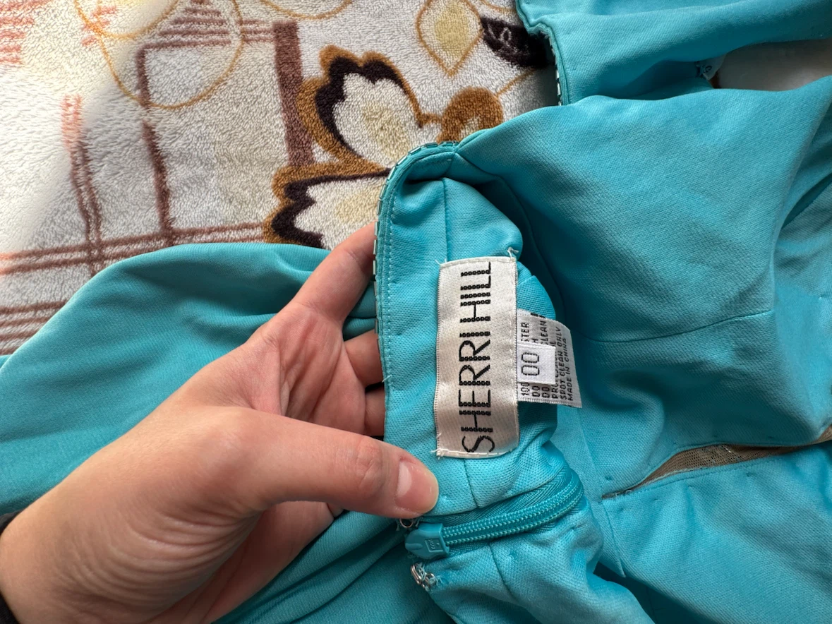Sherri Hill Turquoise Formal / Prom Dress — Size 00 - photo 4