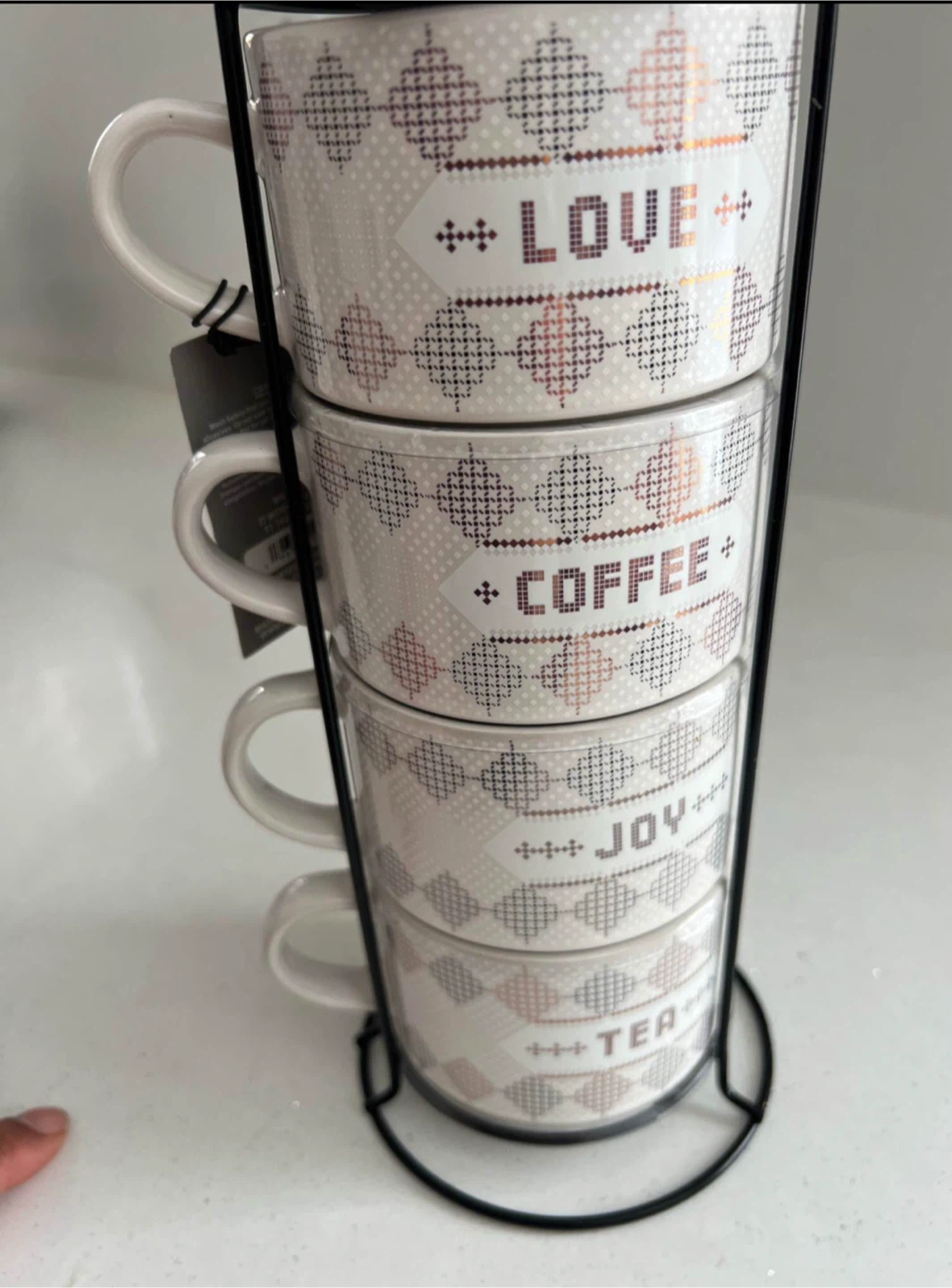 Thyme & Table Tile Bistro Mug Set of 4