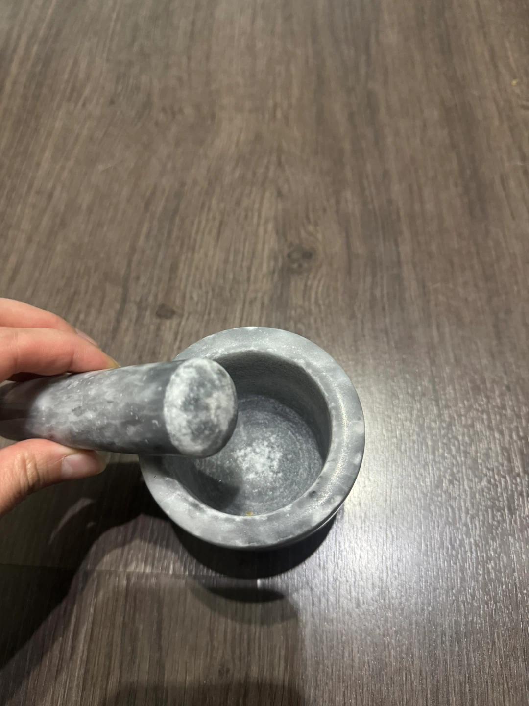 Grey Marble Mortar and Pestle - photo 2