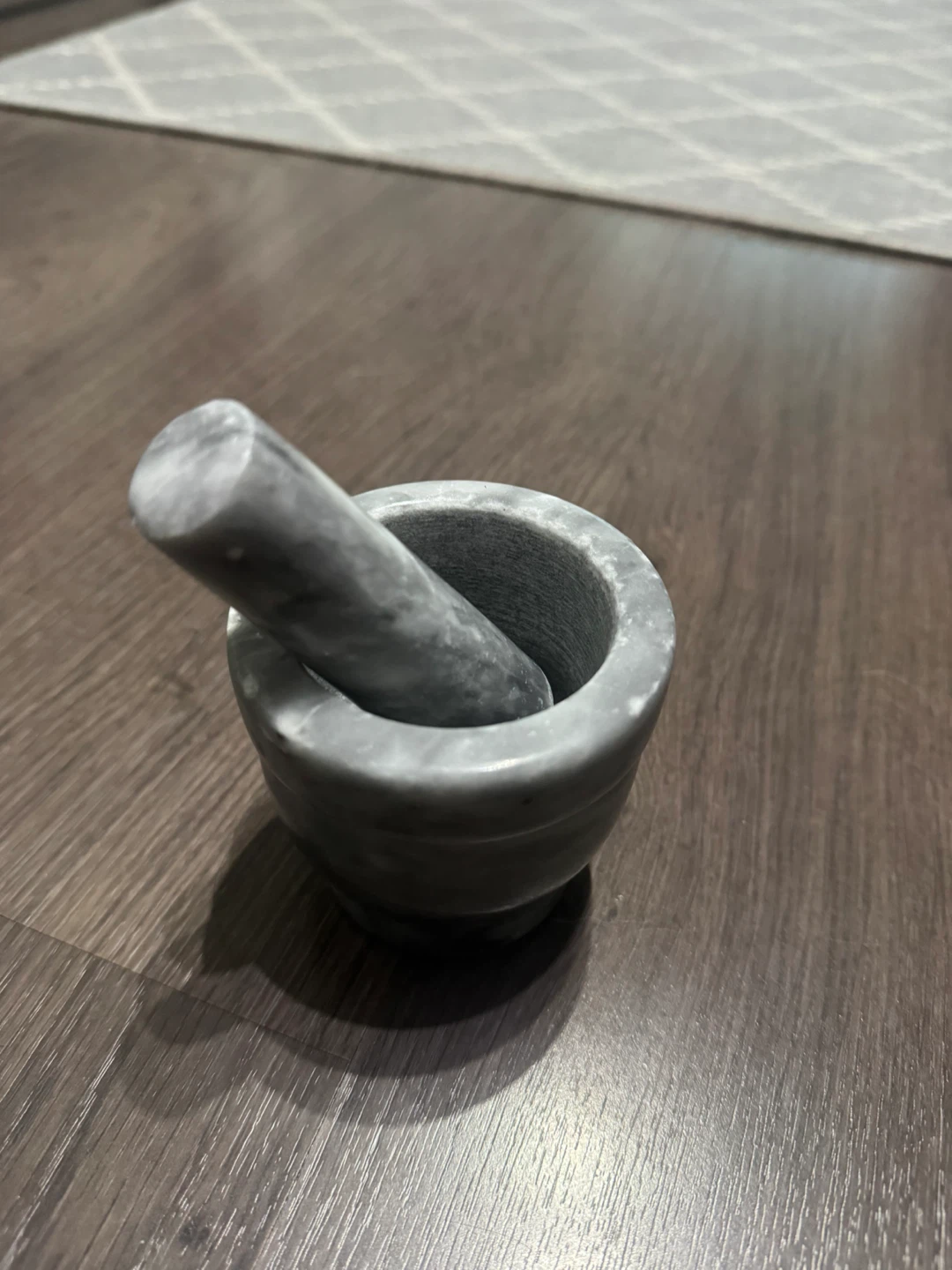 Grey Marble Mortar and Pestle