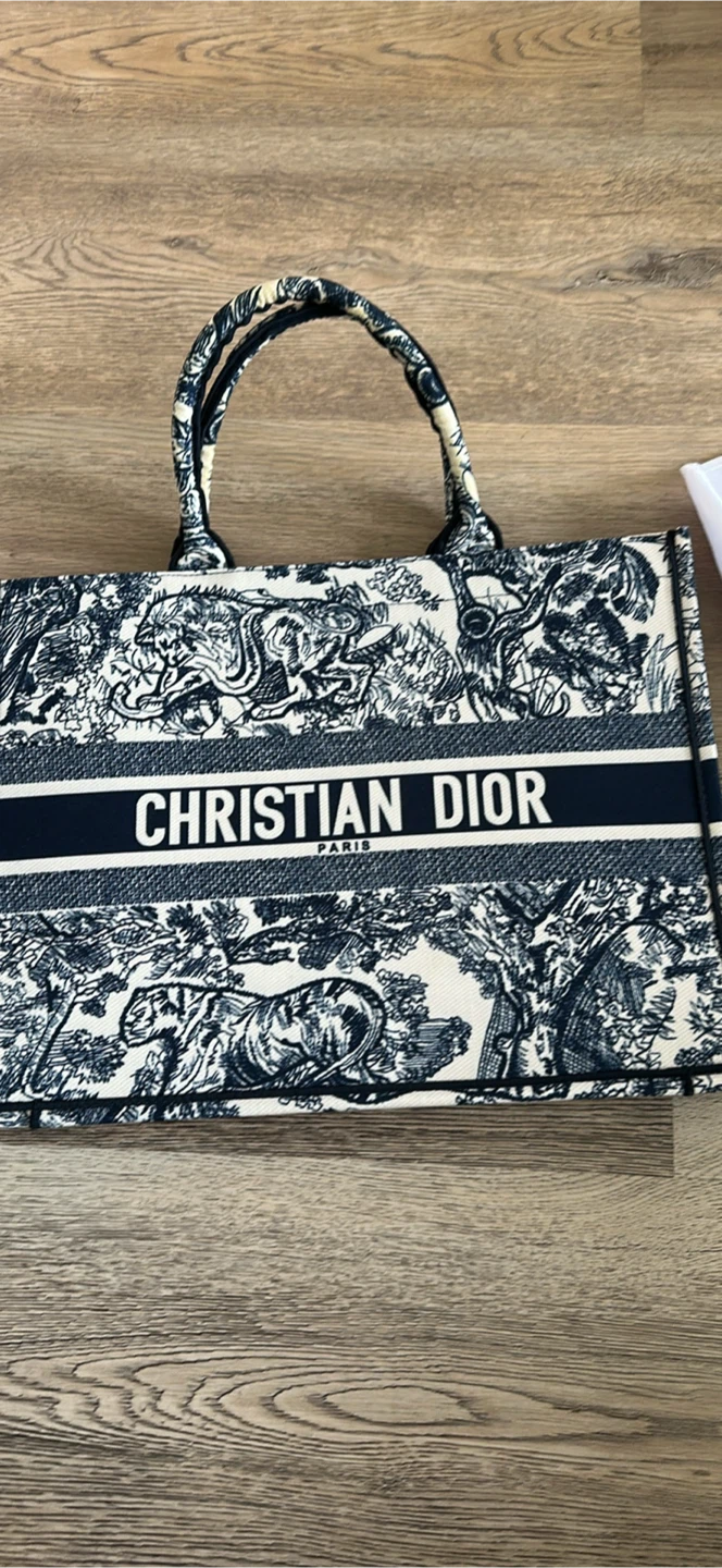 Christian Dior Toile de Jouy Book Tote