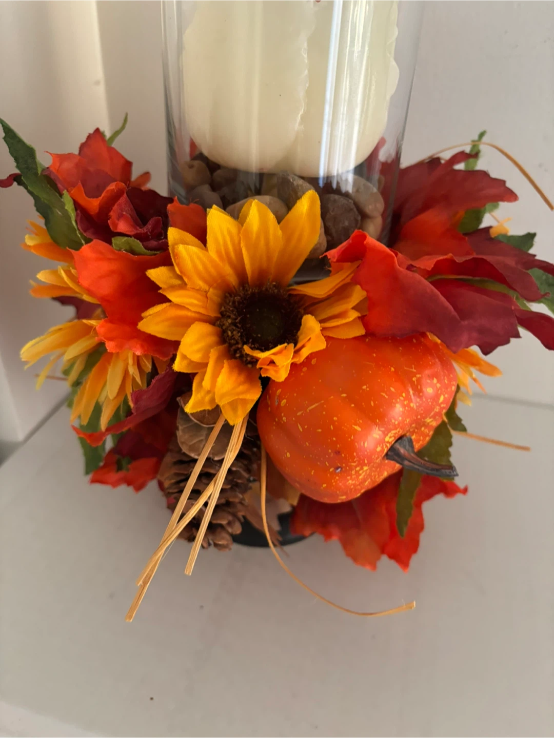 Fall Floral Candle centrepiece - photo 3