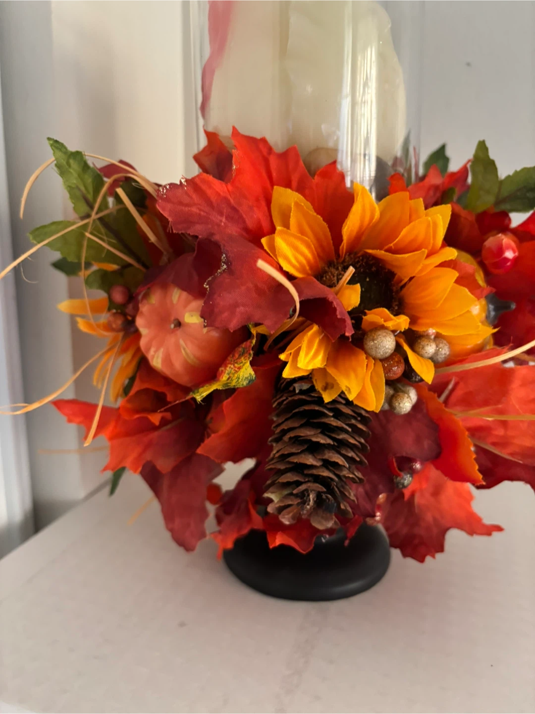 Fall Floral Candle centrepiece - photo 4