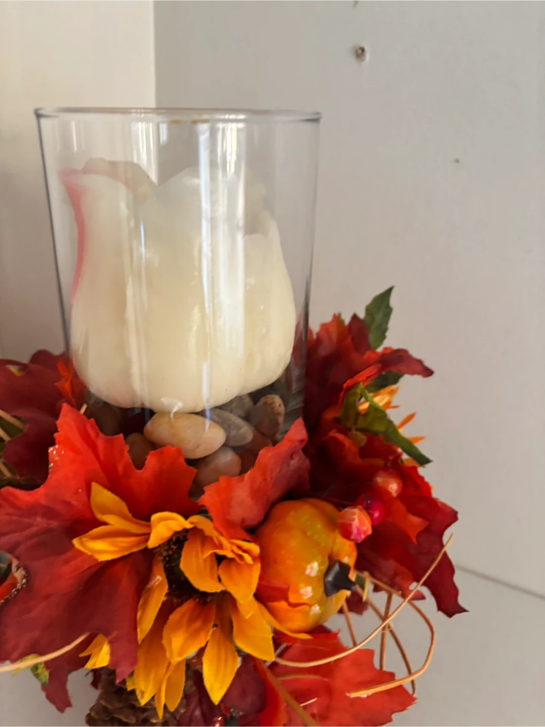 Fall Floral Candle centrepiece - photo 5