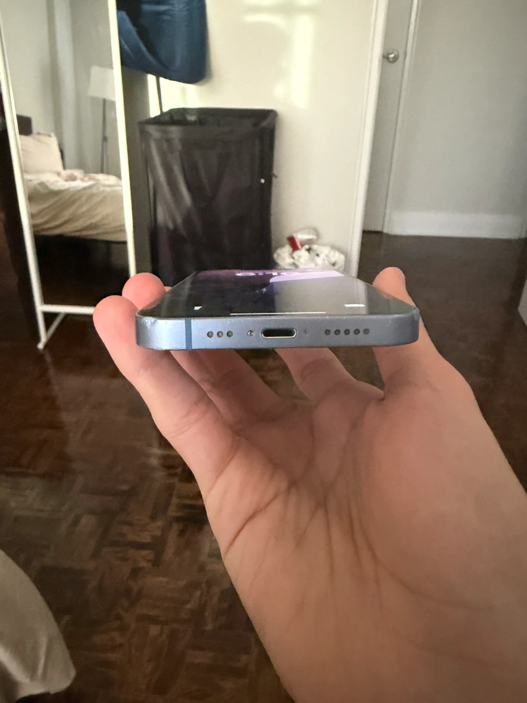 iPhone 14 Light Blue 128GB Unlocked - 80% Battery - photo 3
