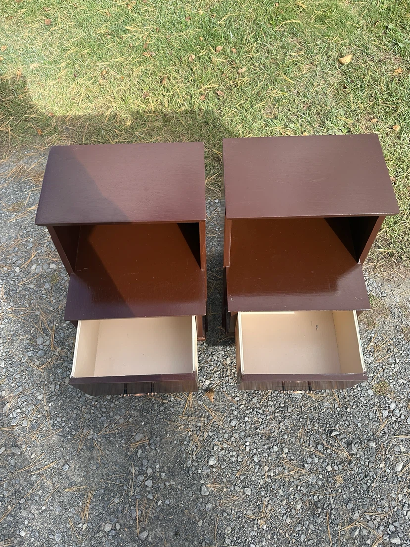 Vintage MCM Solid Wood Nightstands (CAN DELIVER) - photo 5