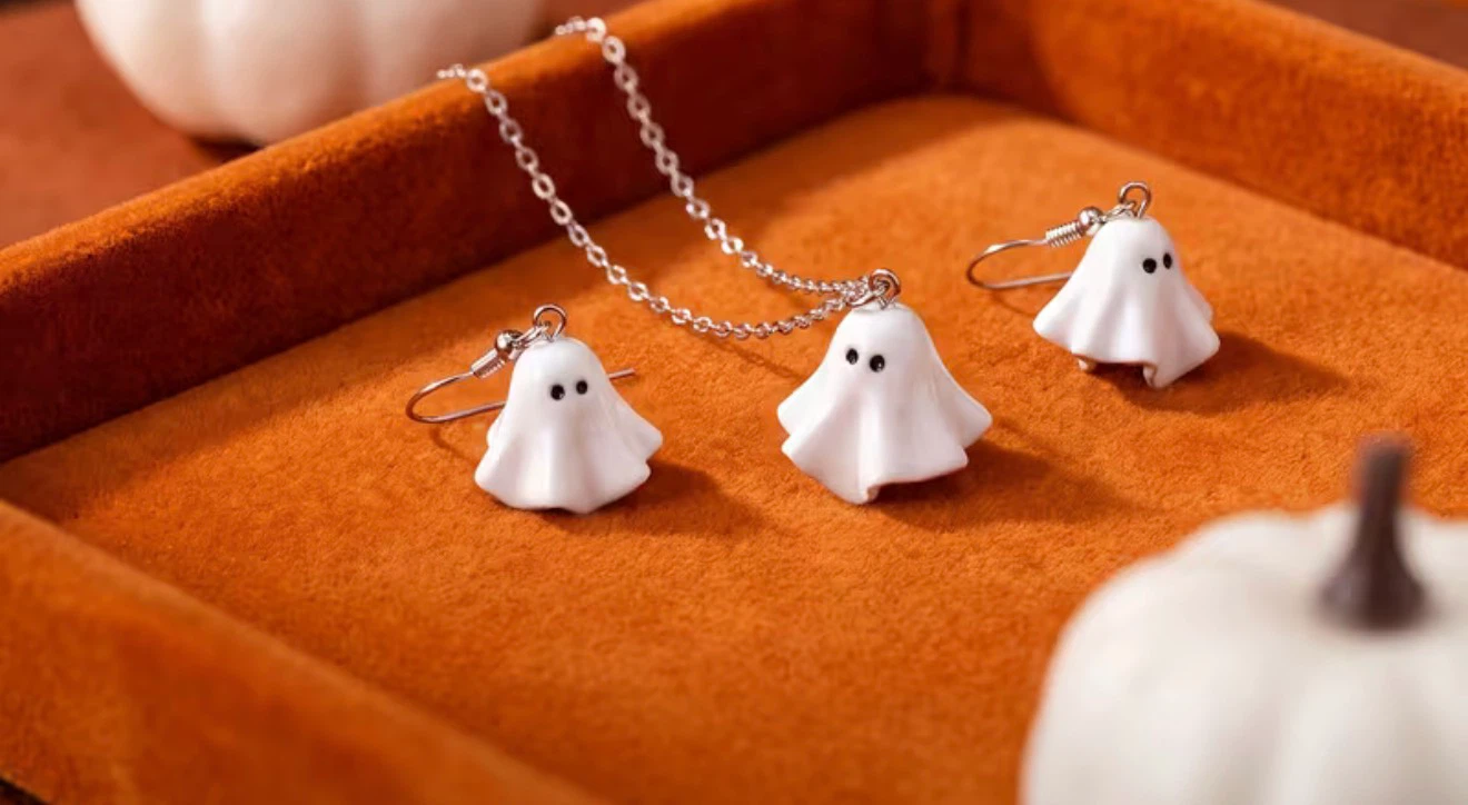 Ghost Necklace and Earrings gift set - photo 2