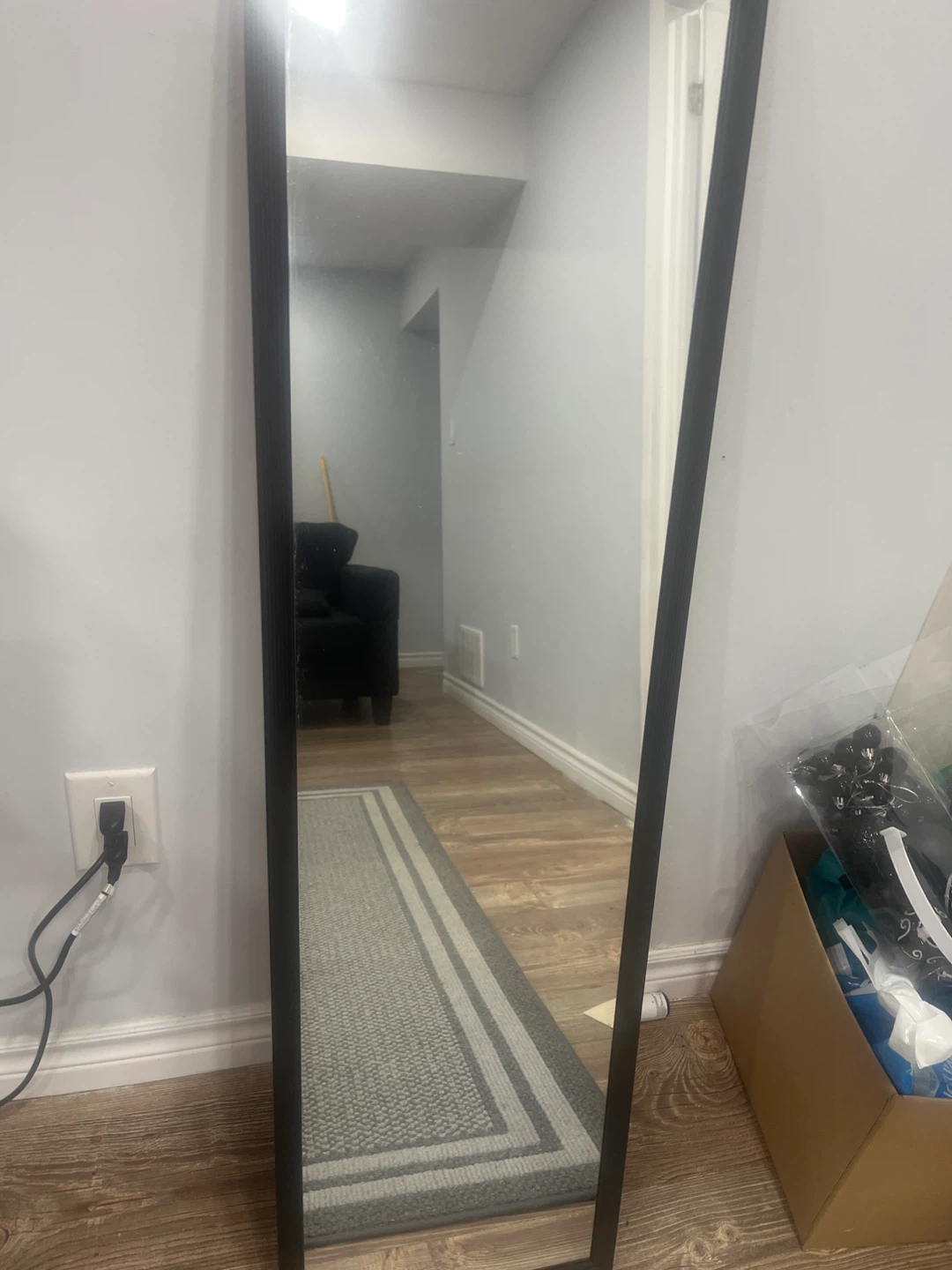 Black Full Length Wall Mirror