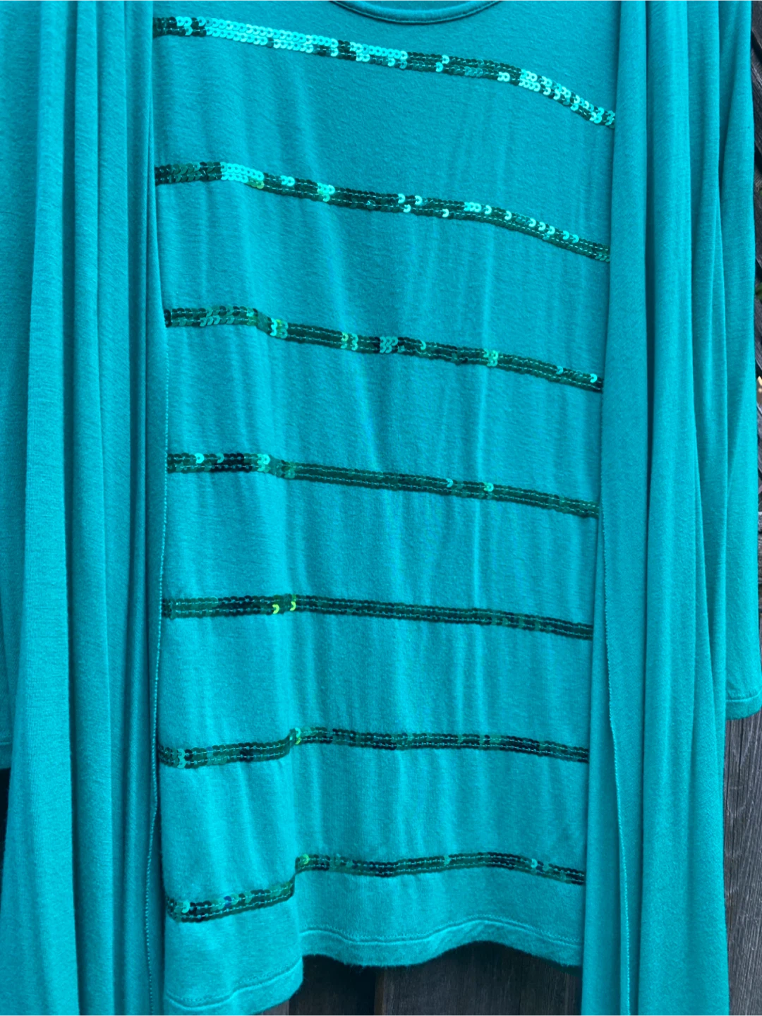 Lifestyle Attitude by Larry Levine Teal Top - photo 2