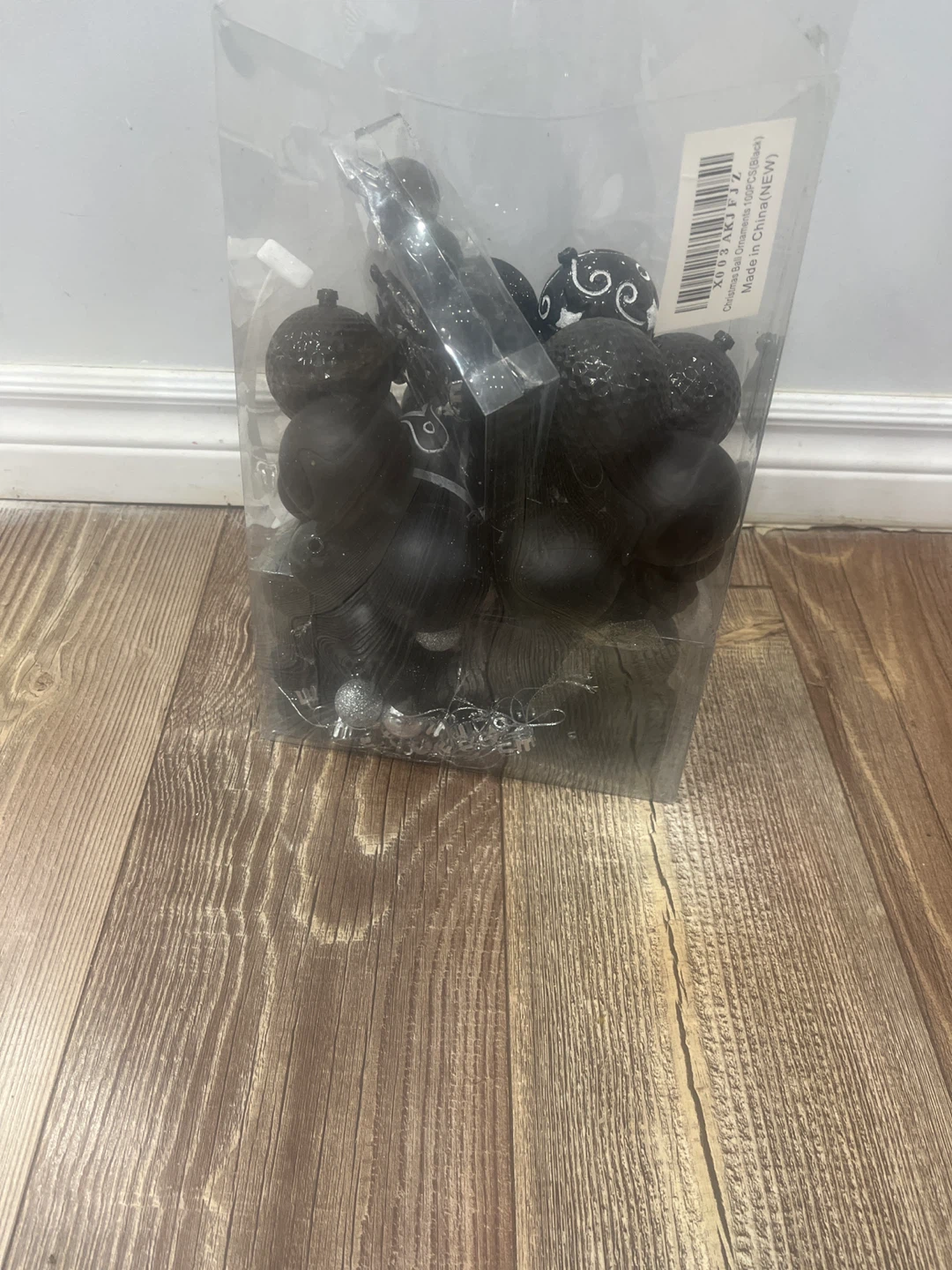 Black Christmas Ornament Set
