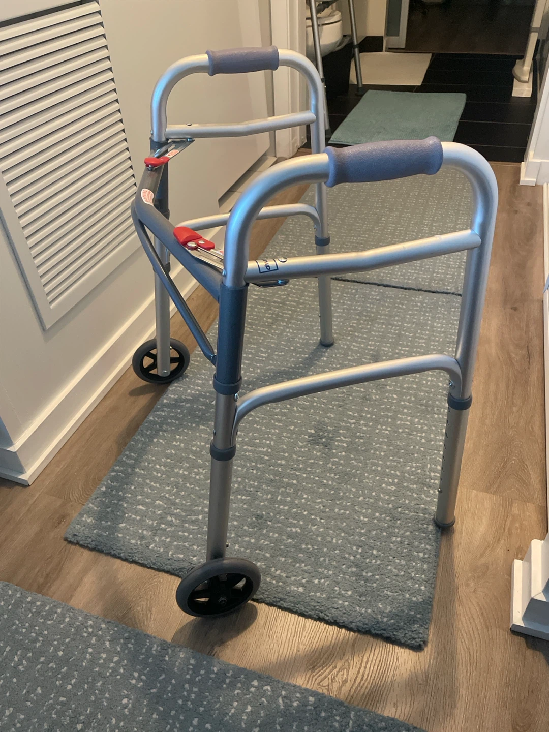 Medical Folding Walker with 2 Wheels