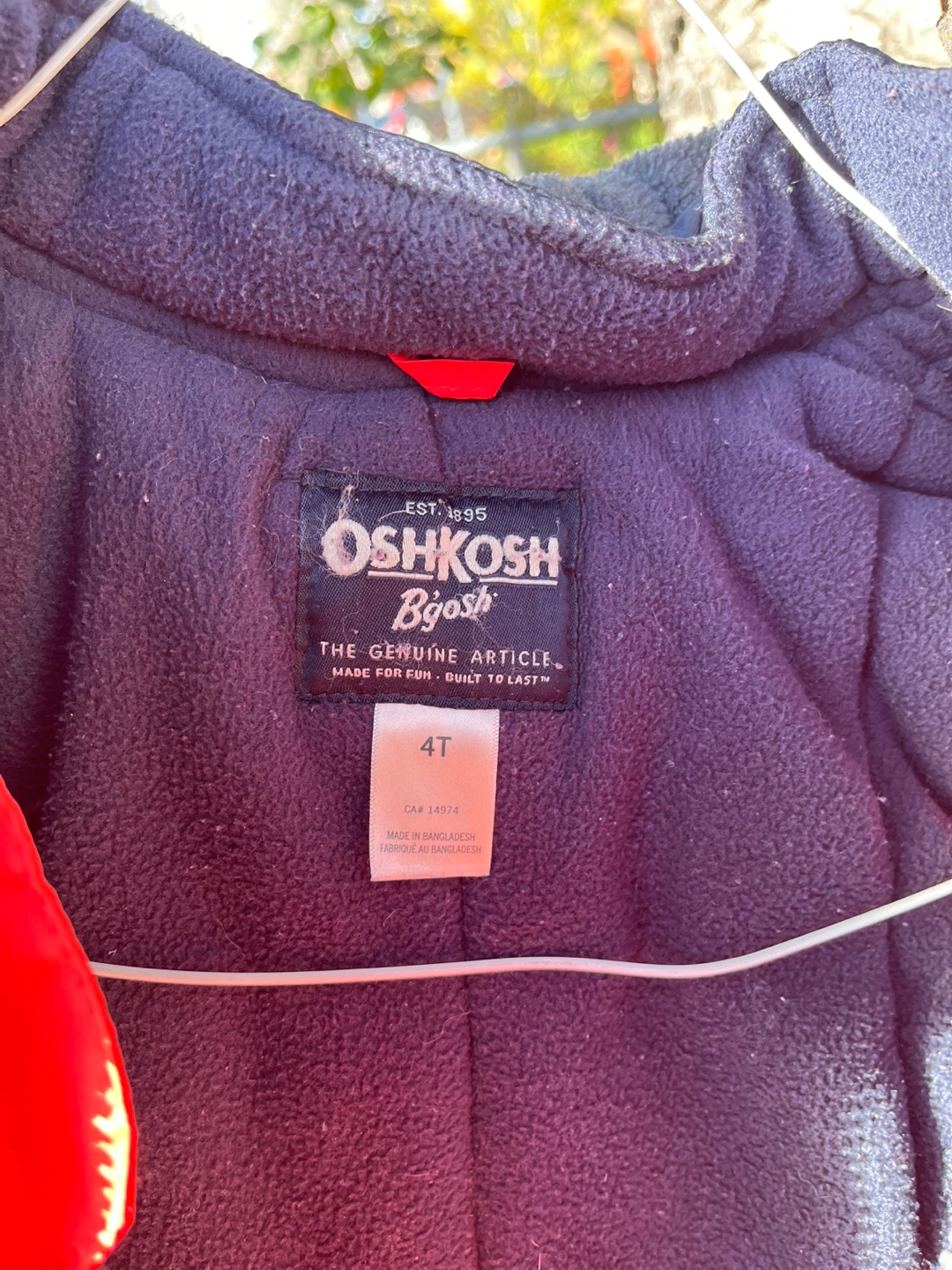 OshKosh B'gosh Winter Jacket- 4T- (Broken Zipper) - photo 2