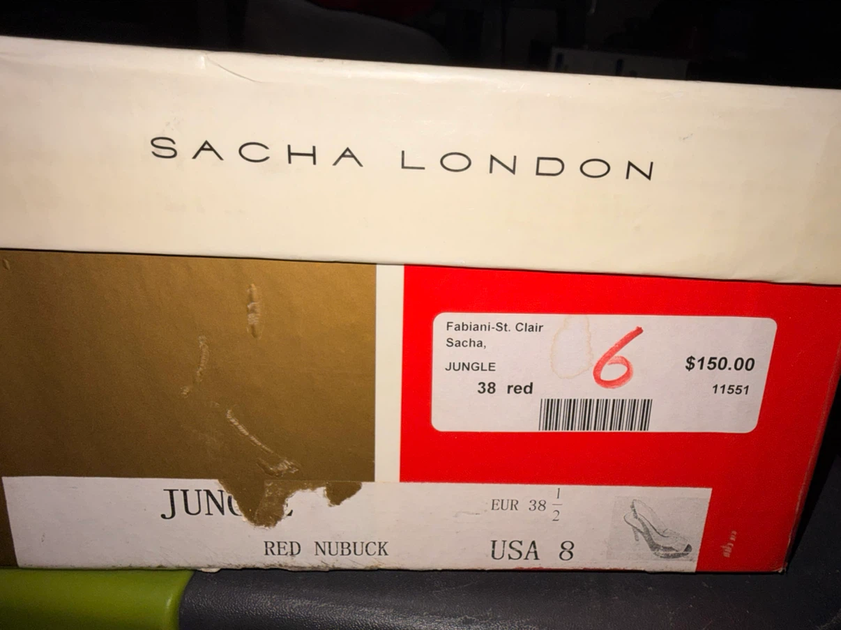 Sacha London Jungle Heels - Red Nubuck Size 8