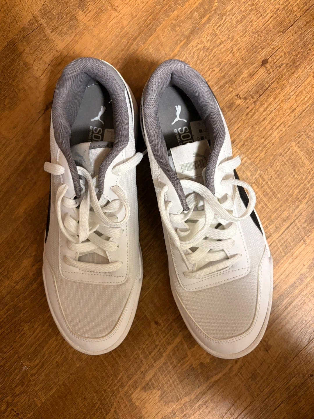Puma White and Grey Sneakers Size 8 - photo 2