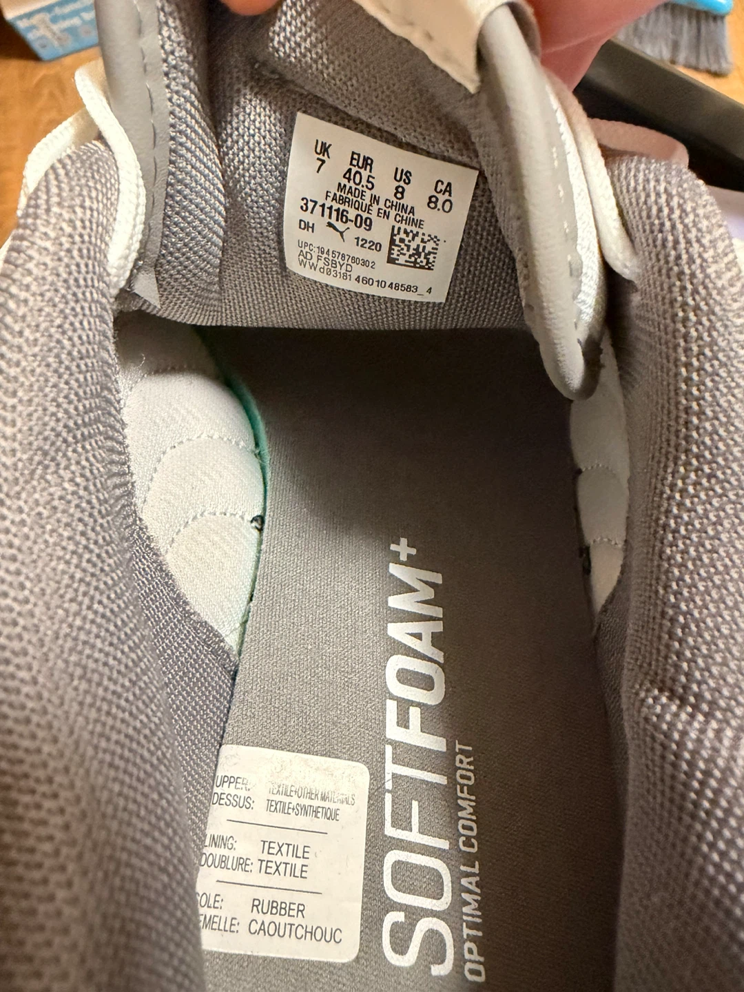 Puma White and Grey Sneakers Size 8 - photo 3
