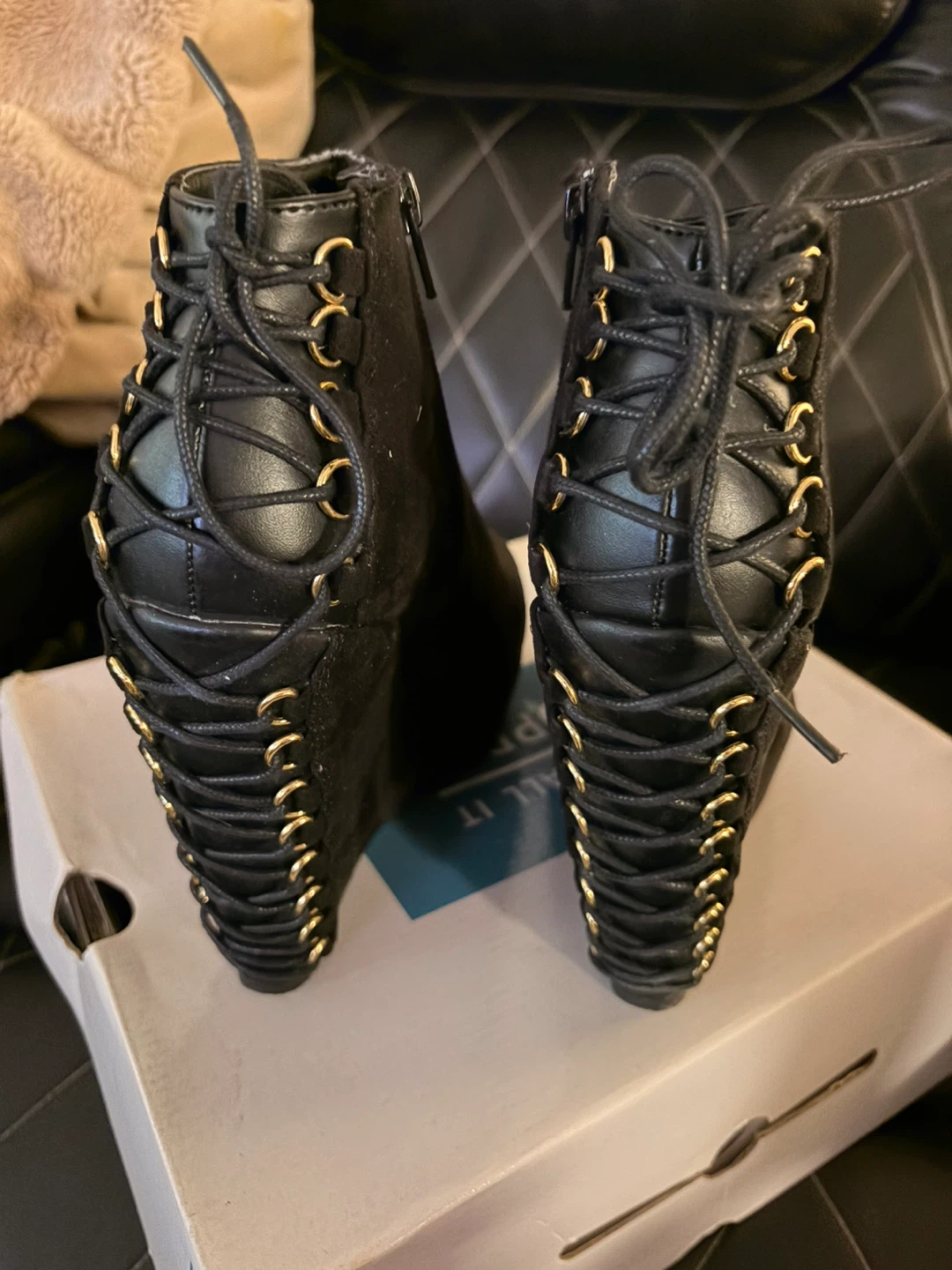Call It Spring Black Wedge Ankle Boots - photo 2