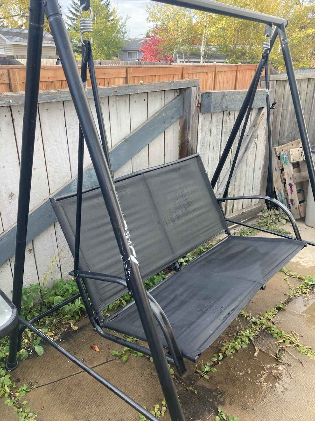 Black Outdoor Patio Swing