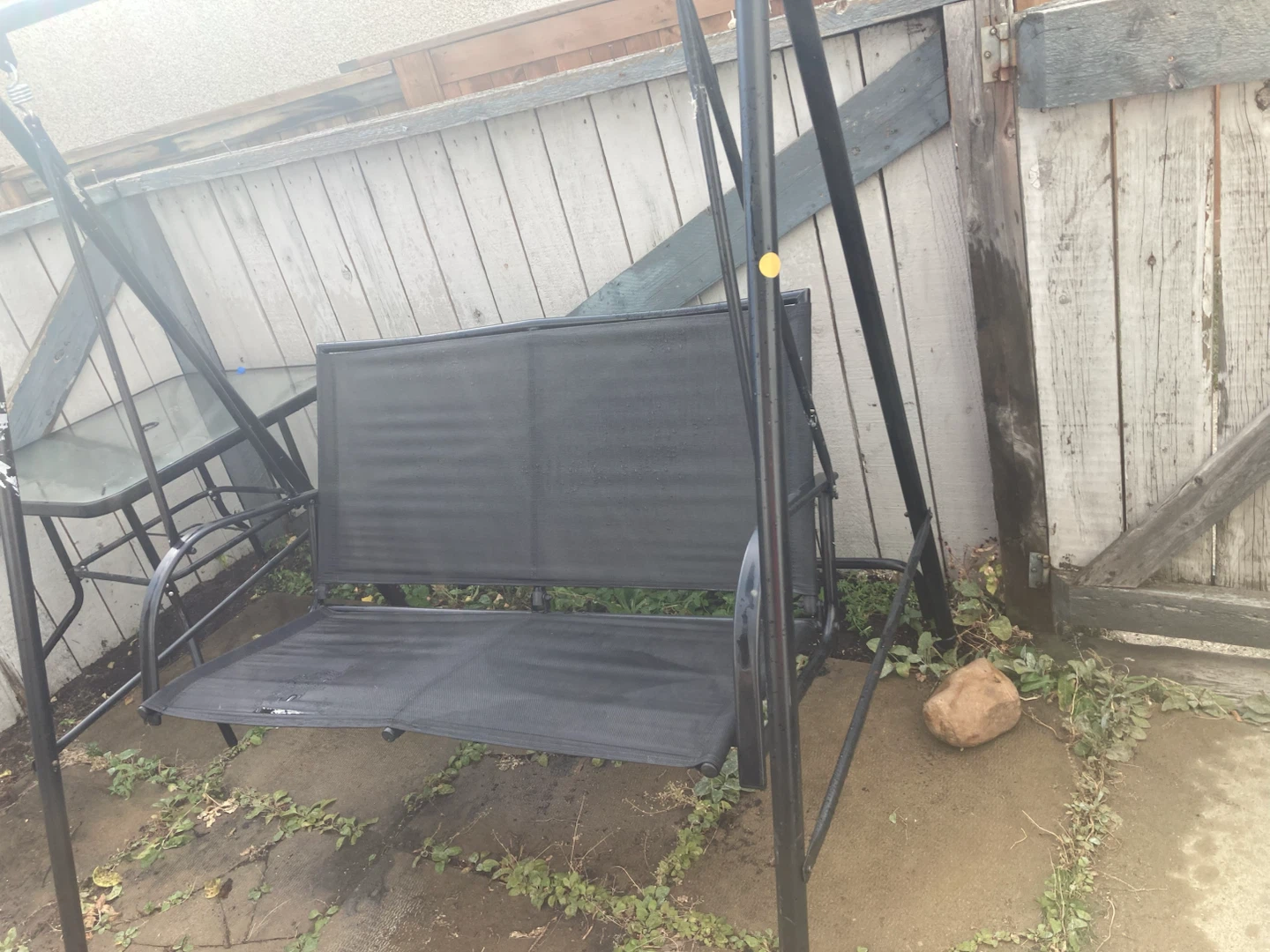 Black Outdoor Patio Swing - photo 2