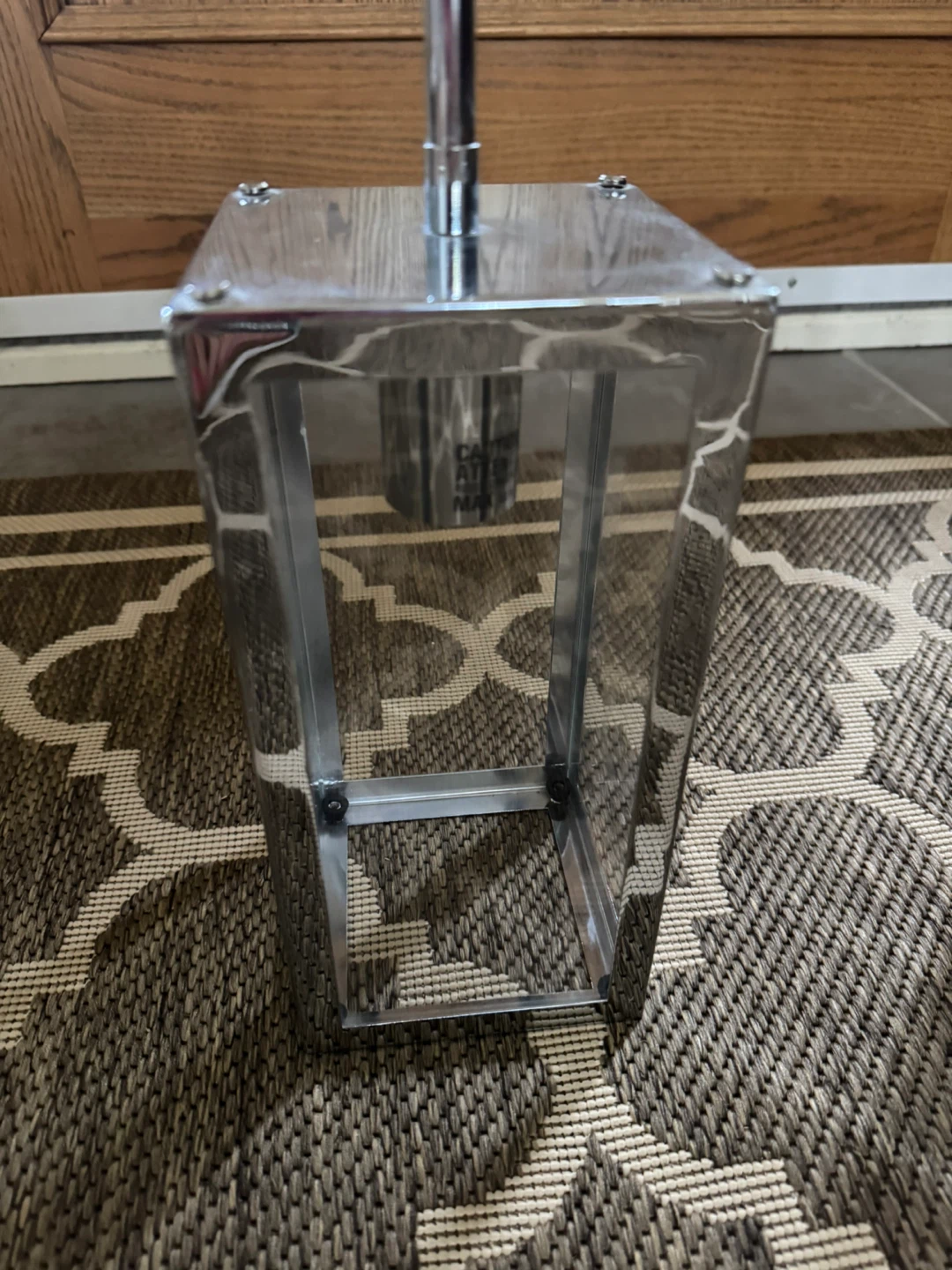 3 Chrome Square Pendant Light Fixtures - photo 4