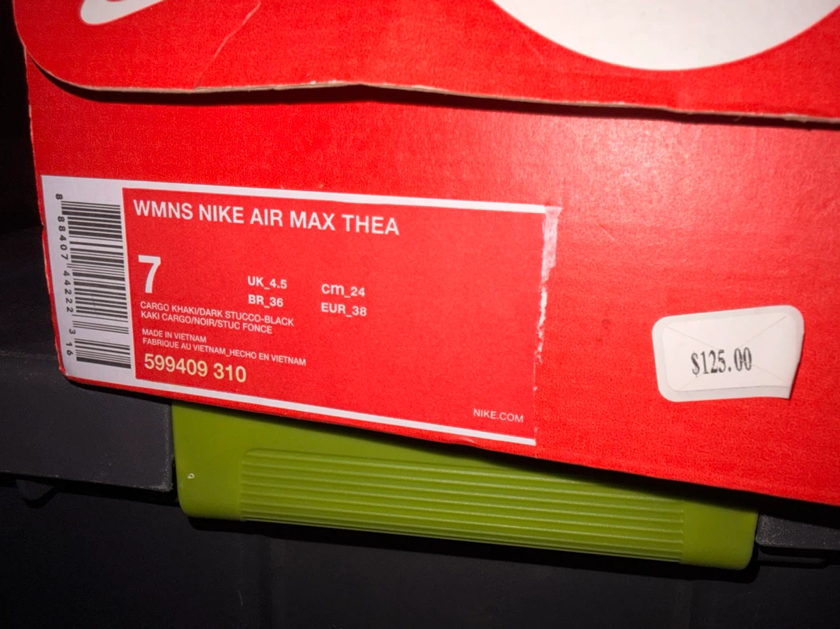 Nike Air Max Thea Cargo Khaki, Size 7 - photo 2