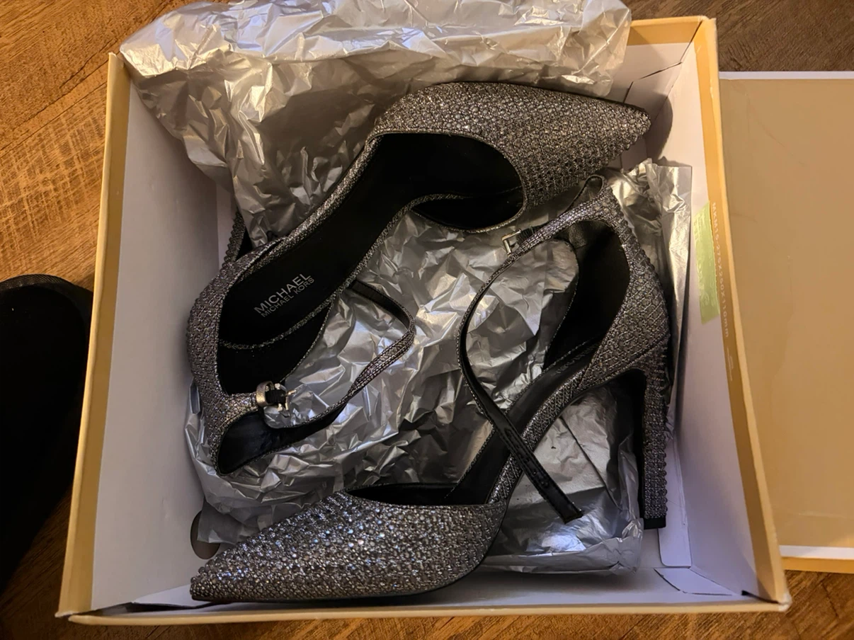 Michael Kors Glitter Ankle Strap Heels Size 8.5M