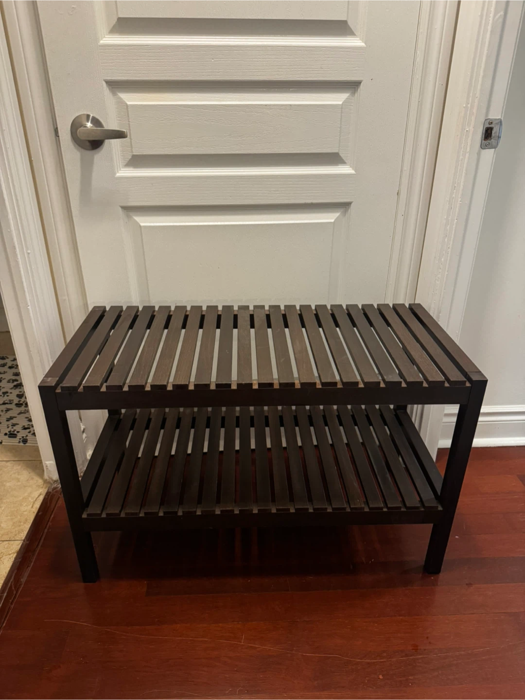 IKEA MOLGER Bench in dark brown.
