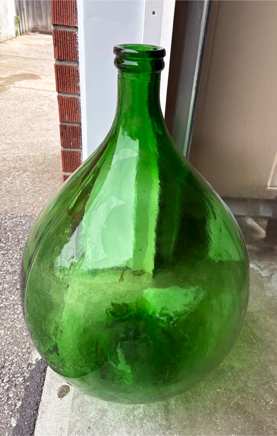 Large Green Glass Carboy