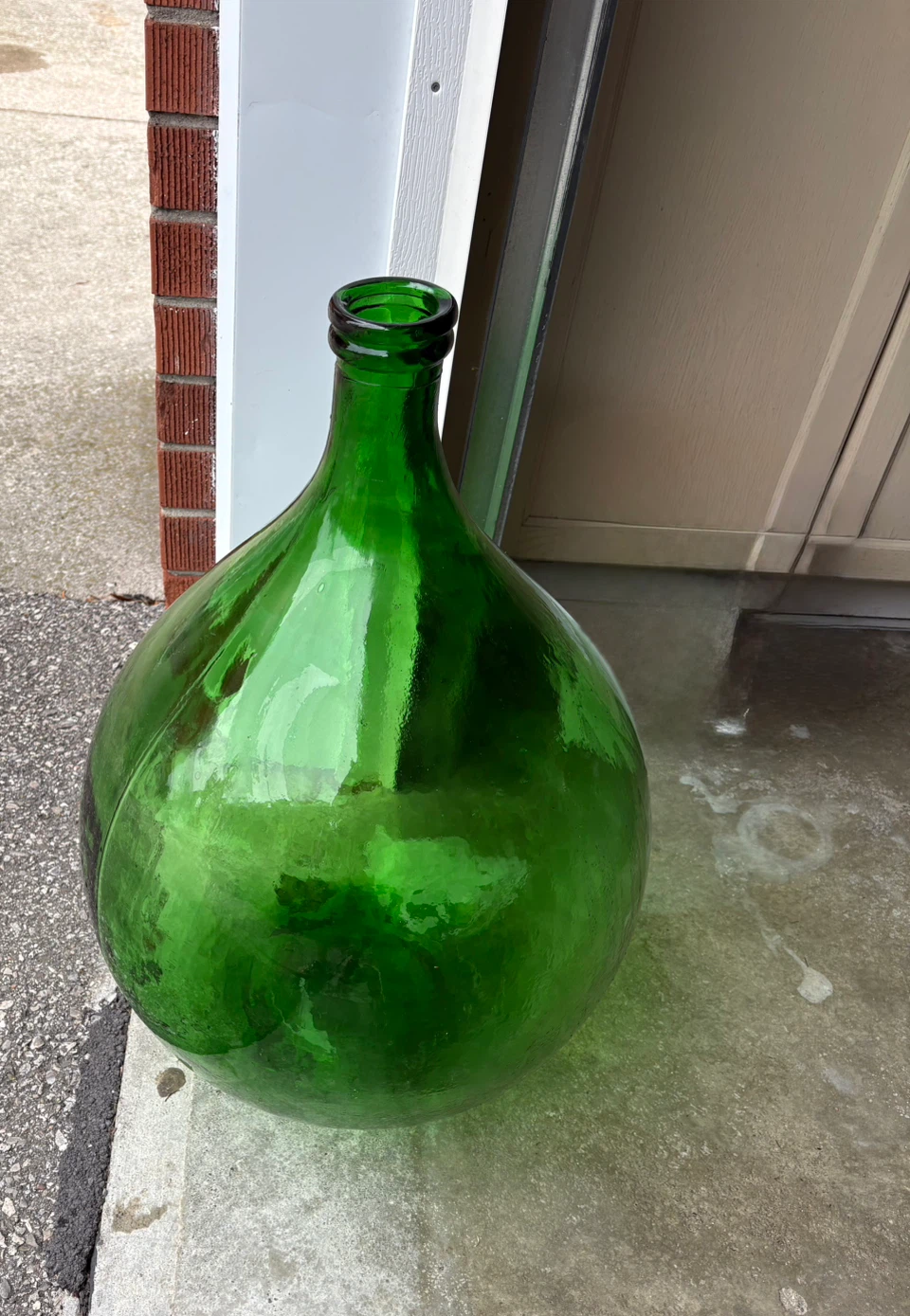 Large Green Glass Carboy - photo 2