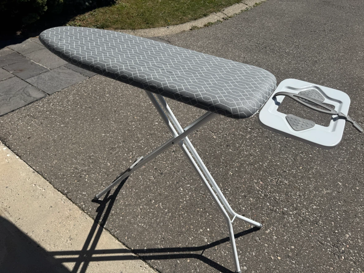 Grey Full-Size Ironing Board With Iron Rest