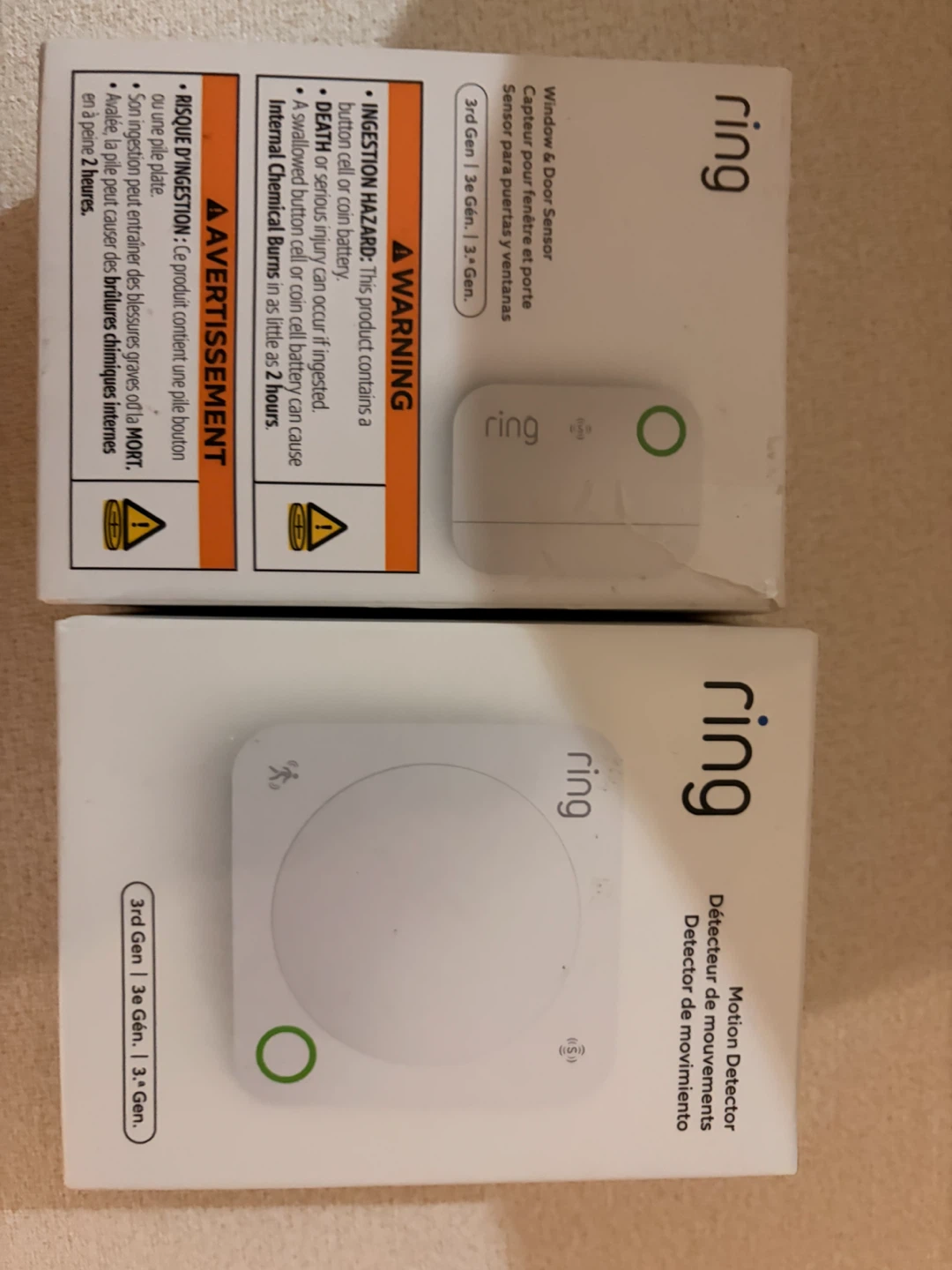 Ring 3rd Gen Motion Detector and Window/Door Sensor