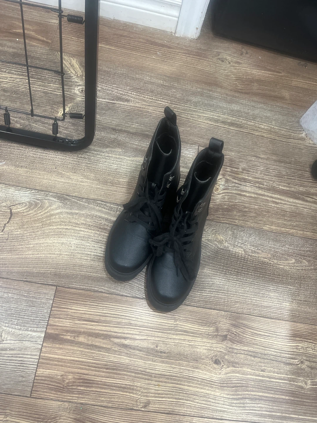 Black Lace-Up Boots