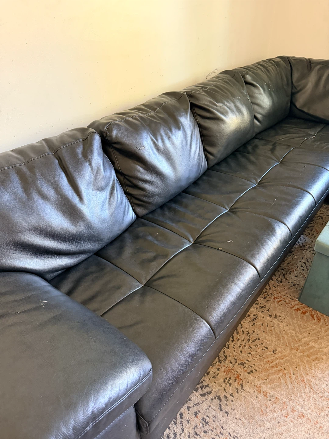 Black sectional sofa - photo 4