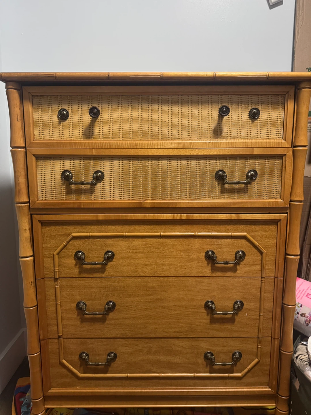 Broyhill Bamboo Style Five-Drawer Chest