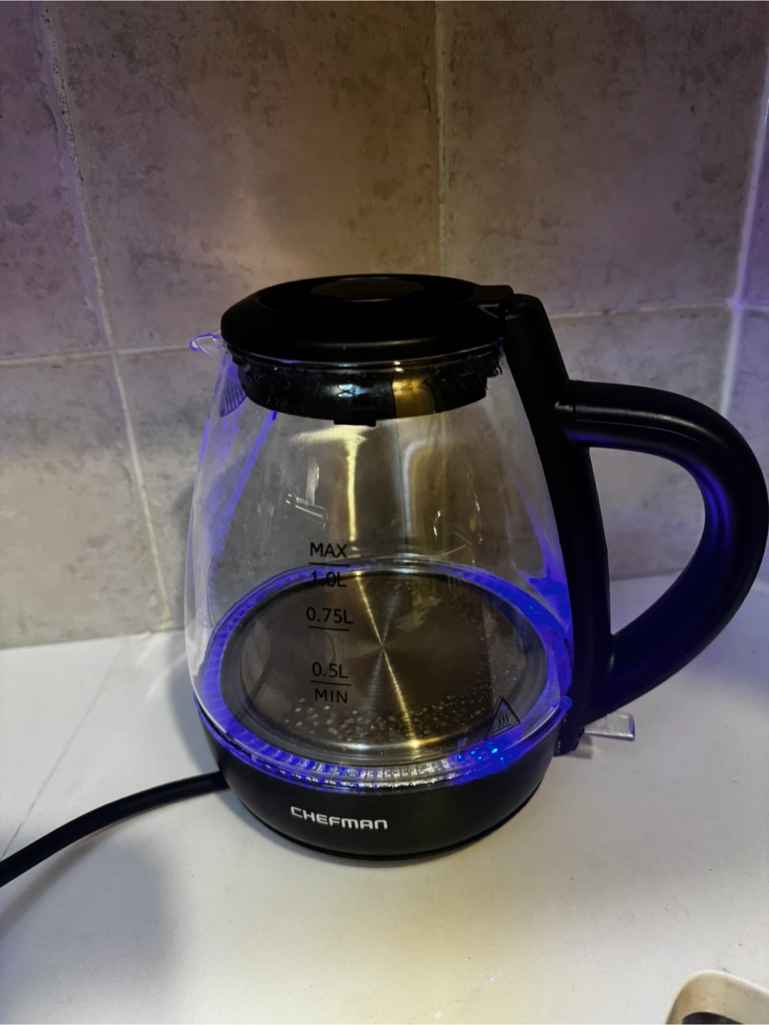 Chefman 1L Glass Electric Kettle