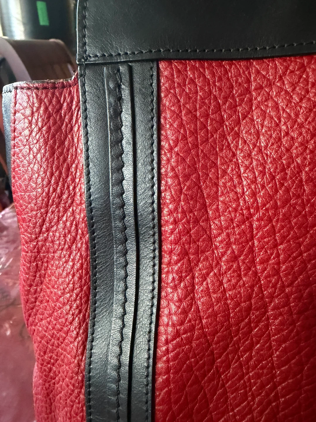 Chloé Red and Black Leather Tote - photo 2
