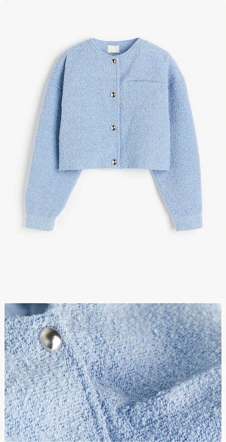 H&M Textured Light Blue Jacket - photo 2