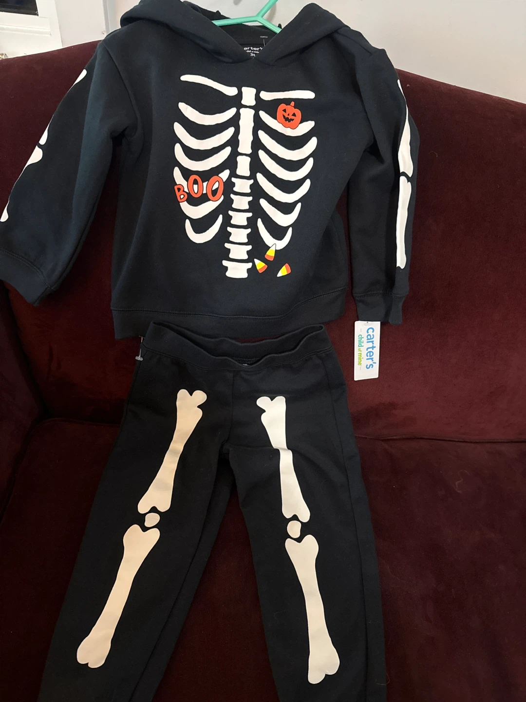 Carter's Skeleton Hoodie and PantSet 3T
