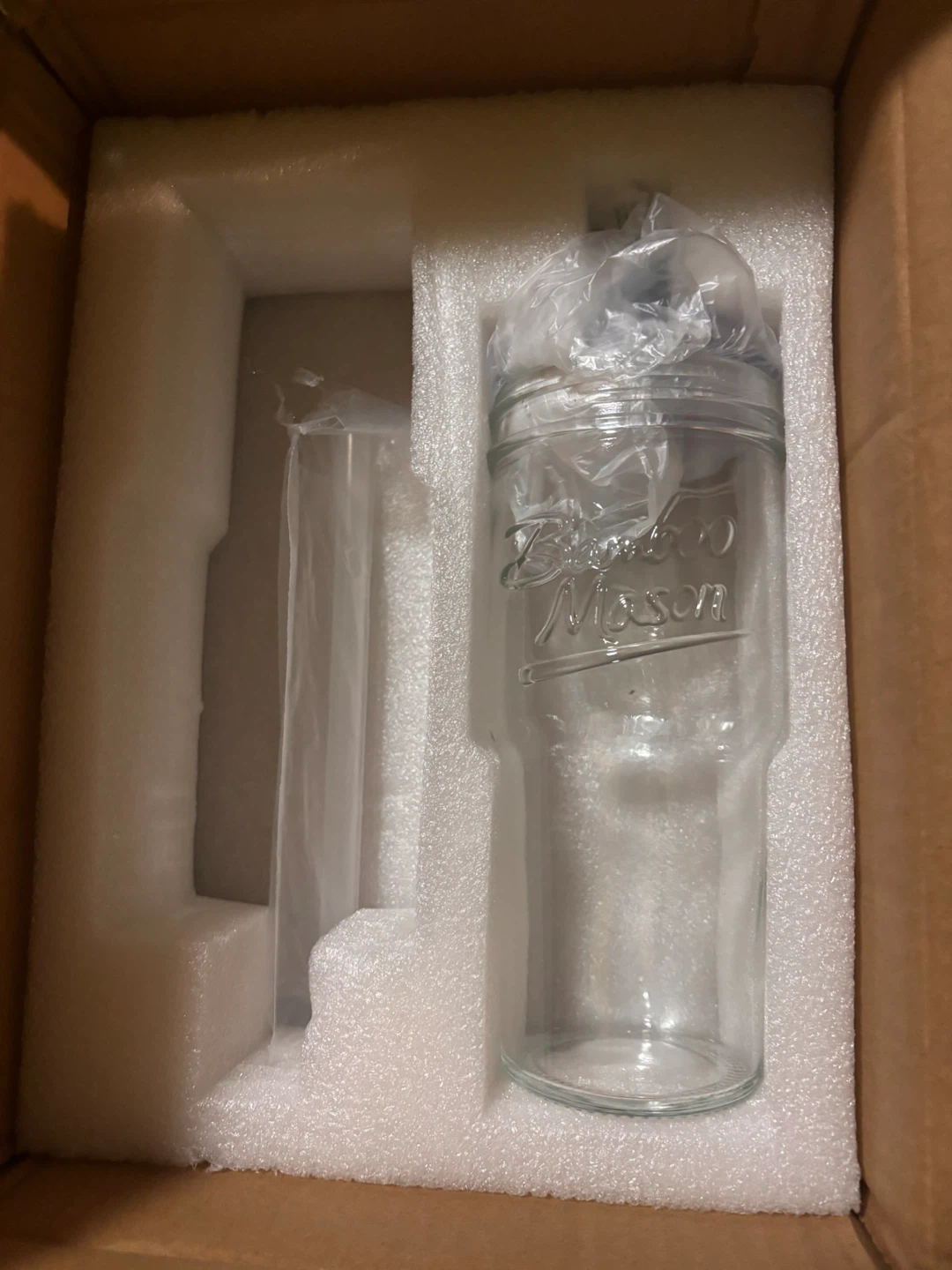Bamboo Mason Glass Tumbler