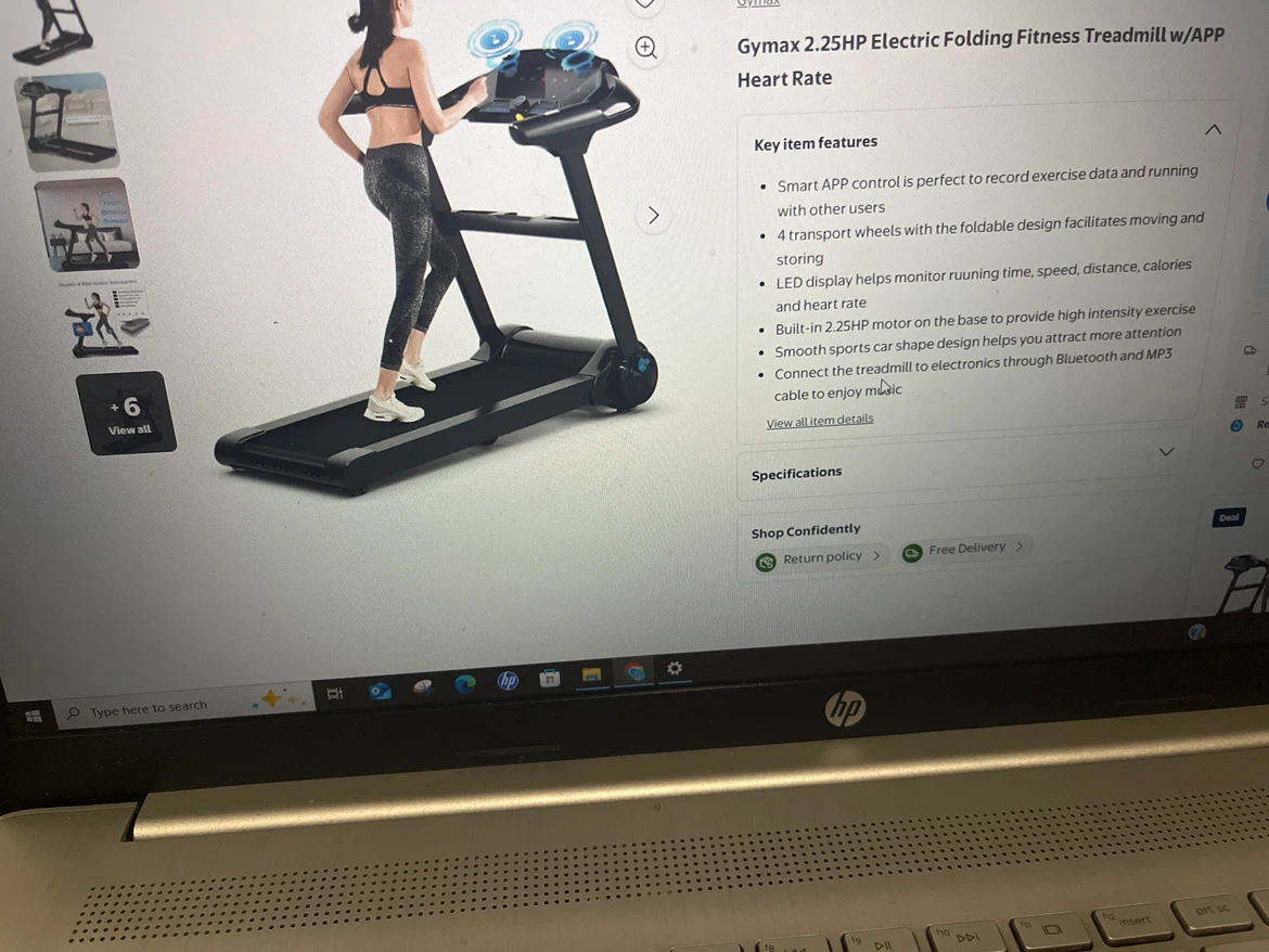 SuperFit 2.25HP Folding Electric Treadmill - photo 2