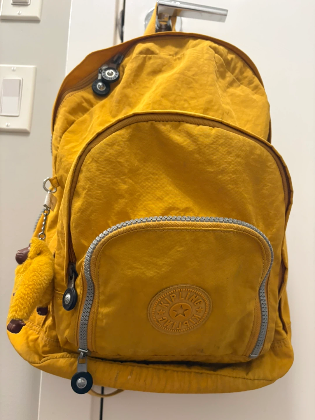 Yellow Kipling Backpack